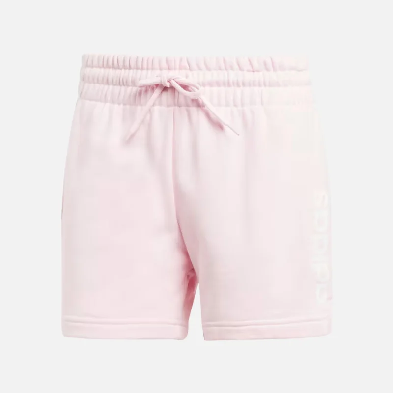 Adidas Essential Linear French Terry Women's Short -Clear Pink/White