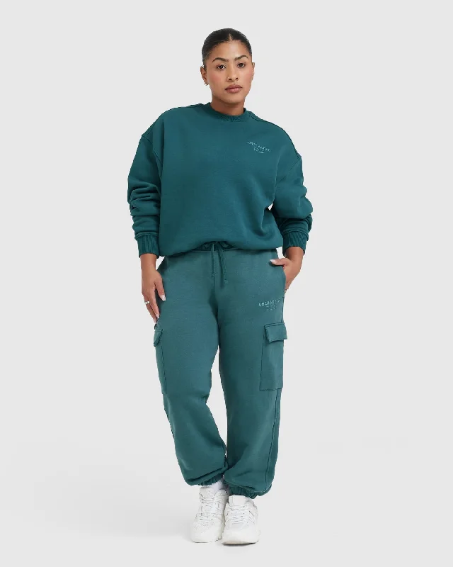 All Day Est 2020 Oversized Sweatshirt | Marine Teal