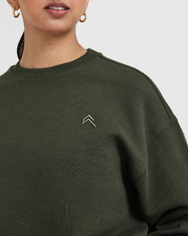 All Day Lightweight Oversized Sweatshirt | Khaki