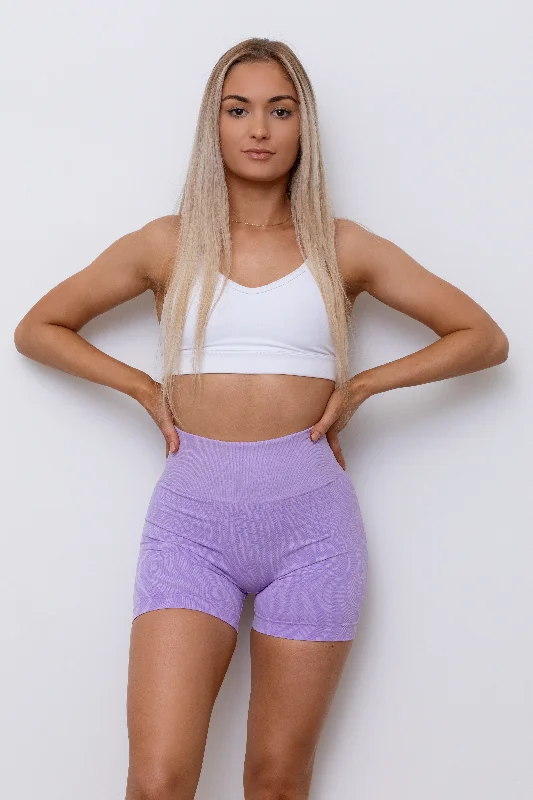 ZEBRA PRINT SHORTS - LILAC