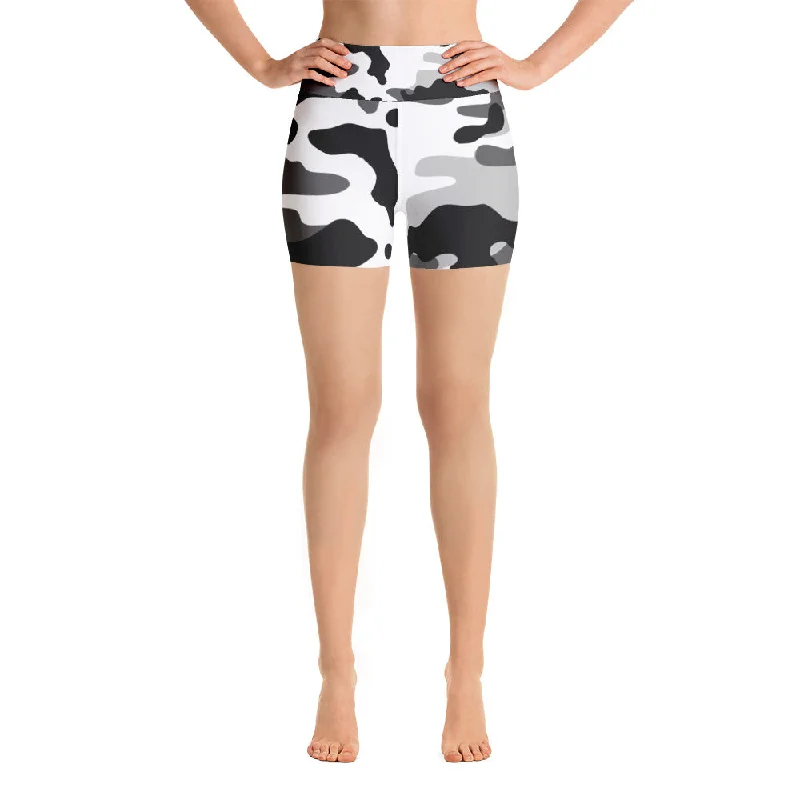 Snow Camo - Yoga Shorts