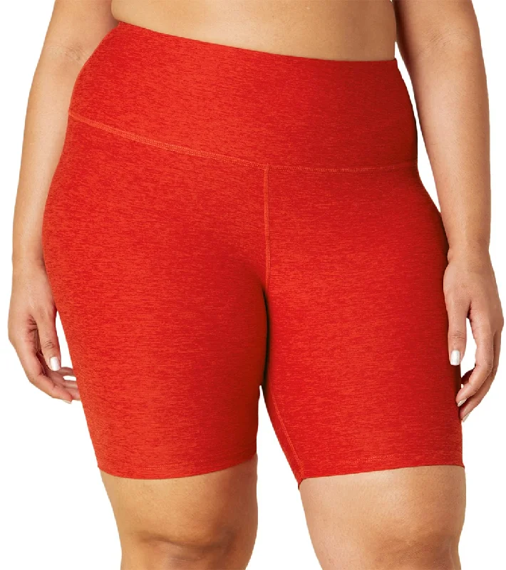 Beyond Yoga Plus Size Spacedye High Waisted Biker Shorts Red Hot-Siren