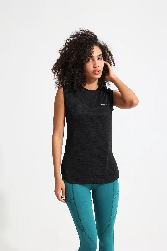 Black LiteRun Sleeveless Tee