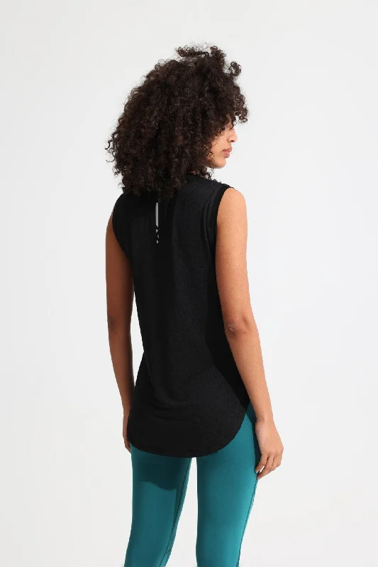 Black LiteRun Sleeveless Tee