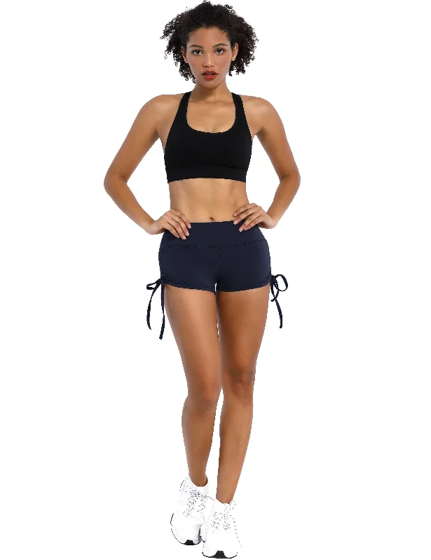 Side Drawstring Hot Shorts darknavy