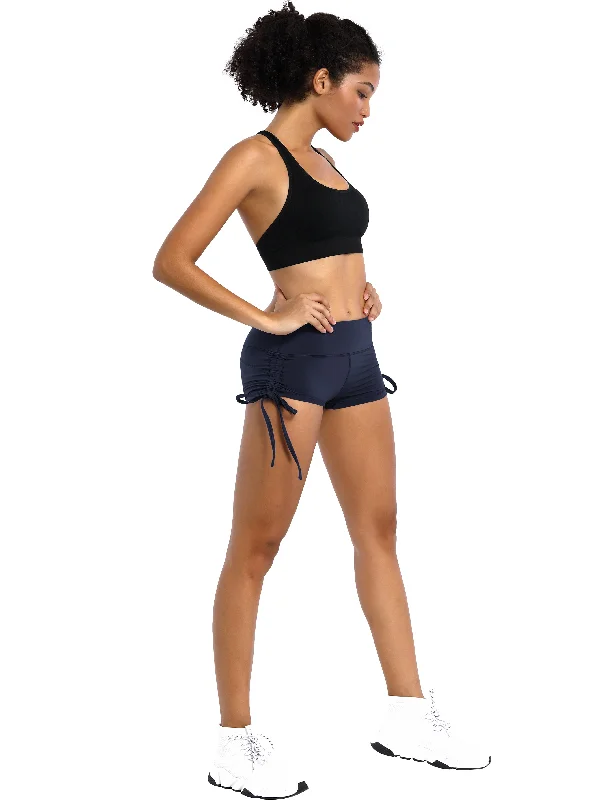 Side Drawstring Hot Shorts darknavy