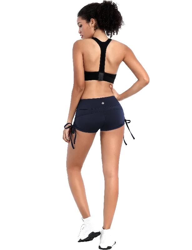 Side Drawstring Hot Shorts darknavy