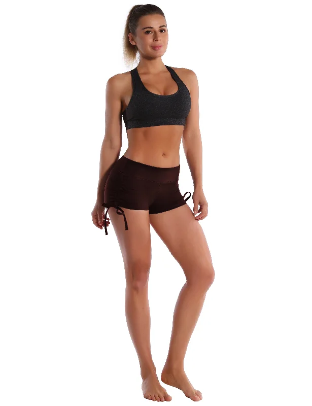 Side Drawstring Hot Shorts mahoganymaroon