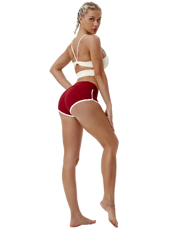 Sexy Booty Yoga Shorts cherryred