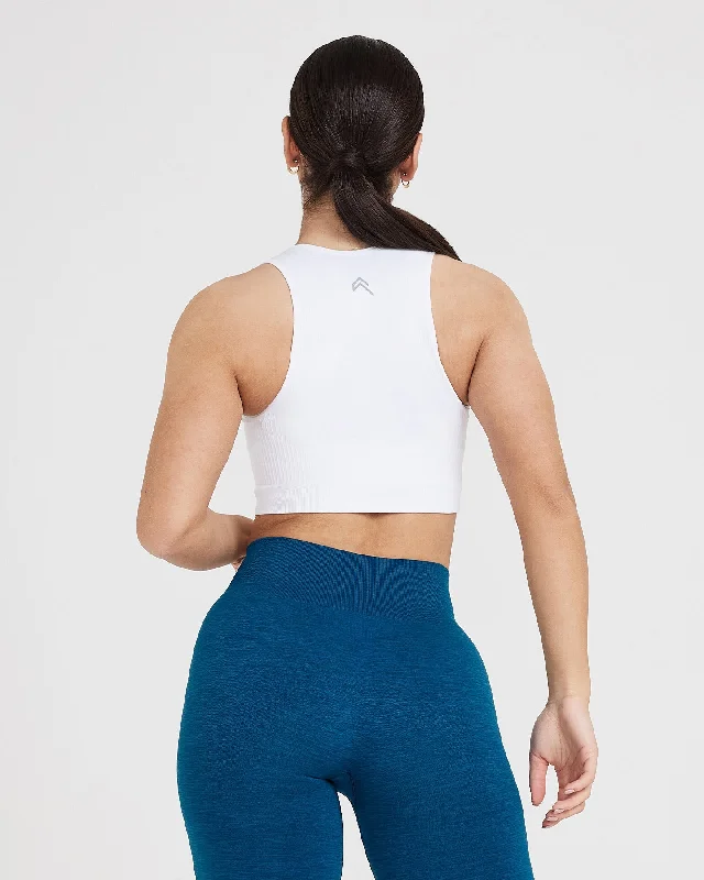 Classic Seamless 2.0 Crop Top | White