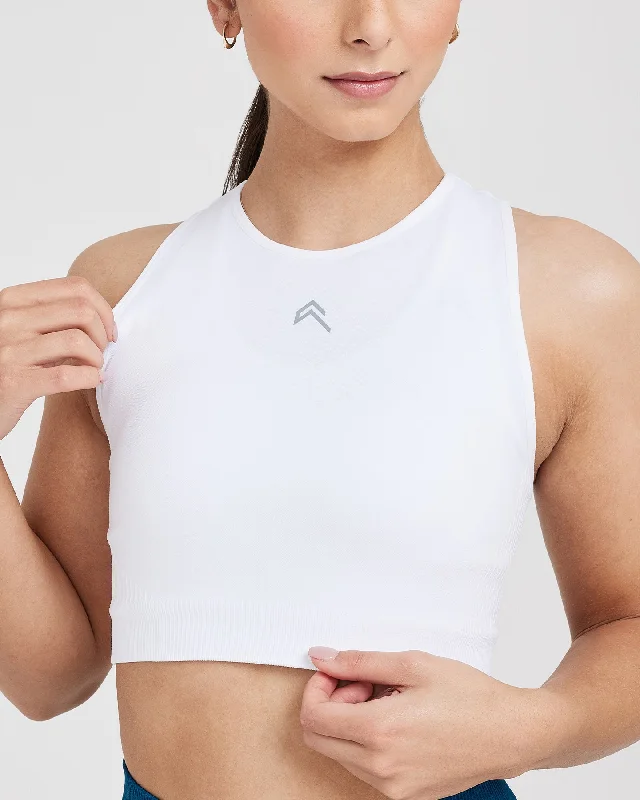 Classic Seamless 2.0 Crop Top | White