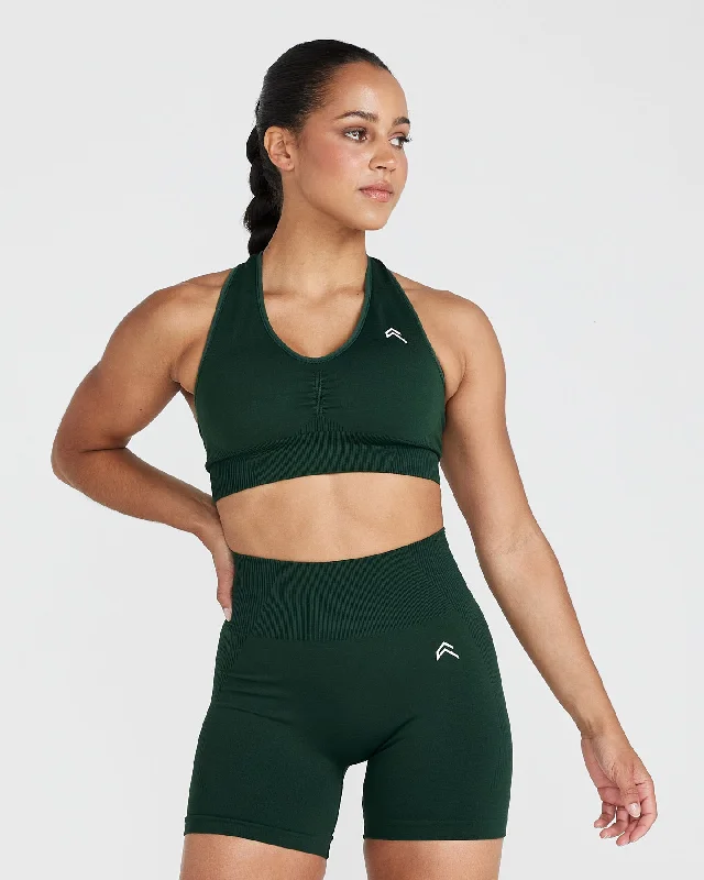 Classic Seamless 2.0 V-Neck Bralette | Evergreen Marl