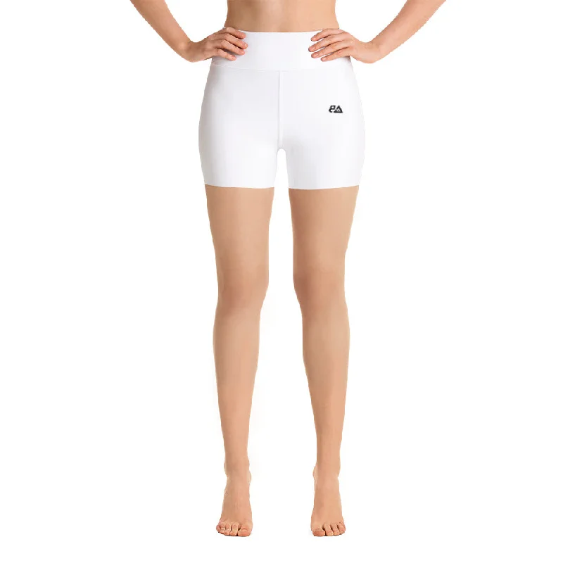 Classic Logo X Answer The Bell Yoga Shorts- White