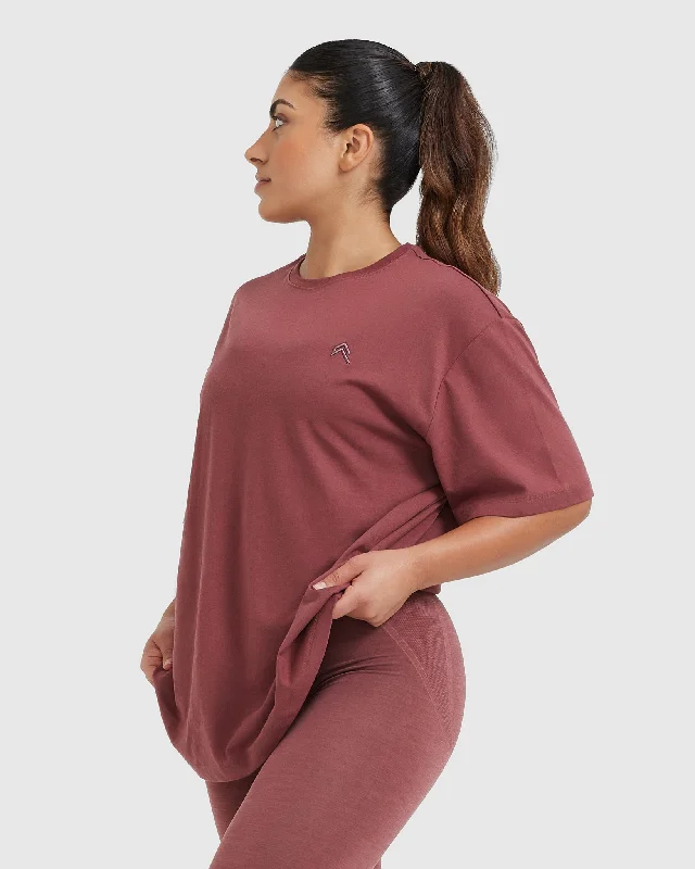 Classic Oversized Lightweight T-Shirt | Berry