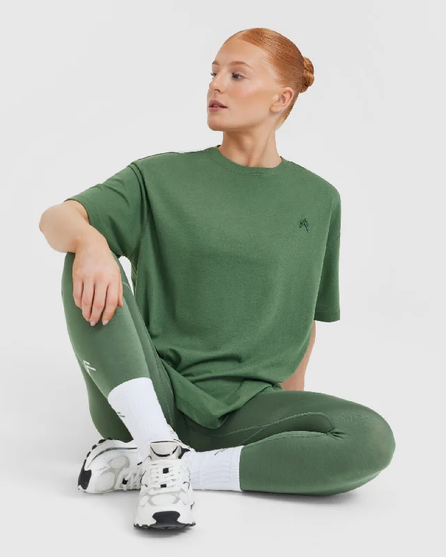 Classic Oversized Lightweight T-Shirt | Forest Green