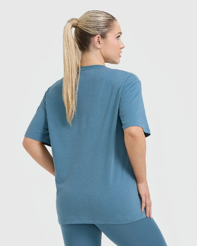 Classic Oversized Lightweight T-Shirt | Moonstone Blue