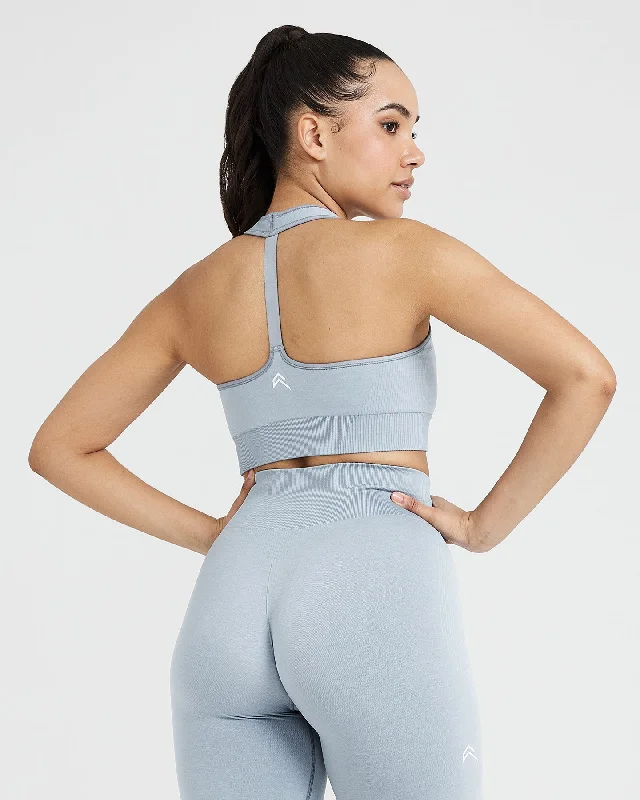 Classic Seamless 2.0 V-Neck Bralette | Smoke Grey Marl