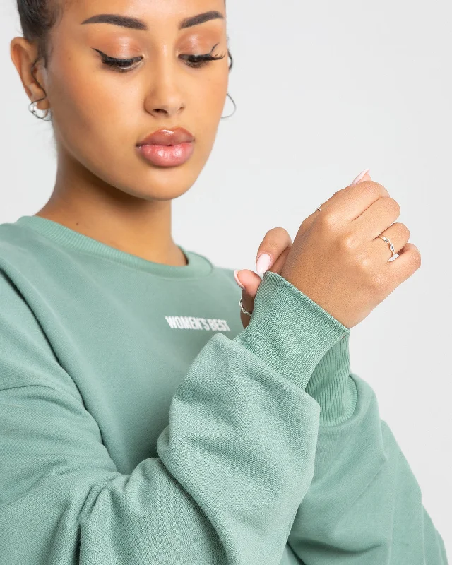 Comfort Cropped Crew Neck | Pastel Green