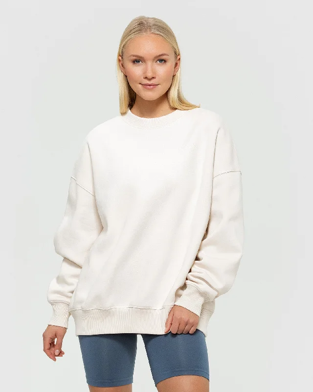 Comfort Oversized Crew Neck | Off White