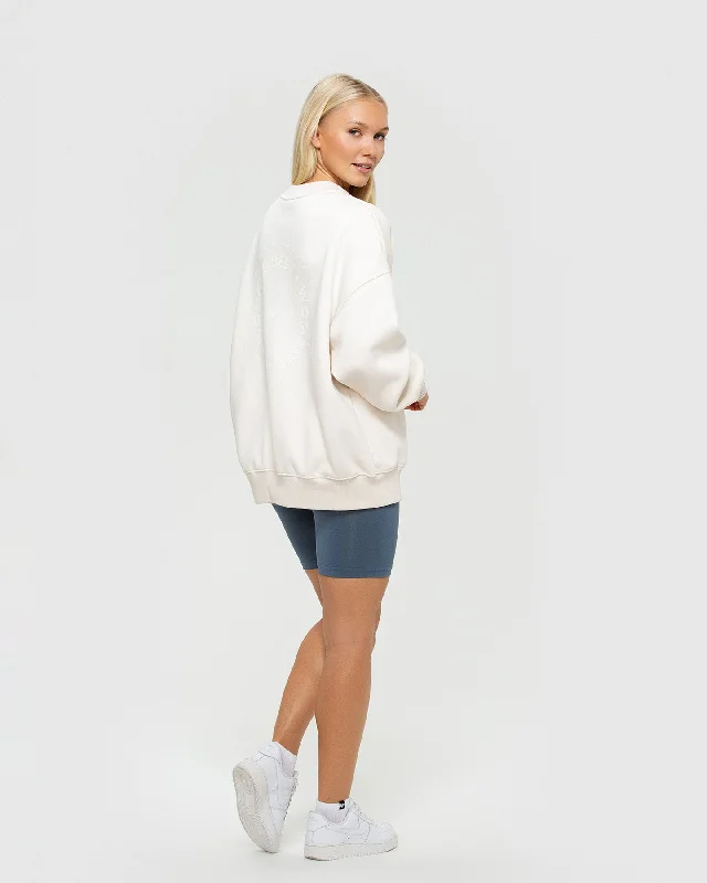 Comfort Oversized Crew Neck | Off White