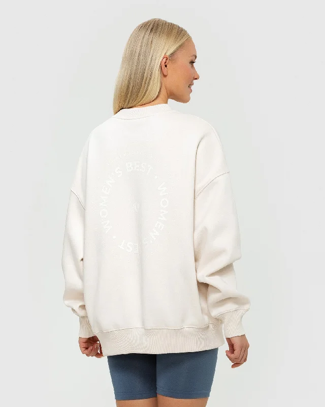 Comfort Oversized Crew Neck | Off White