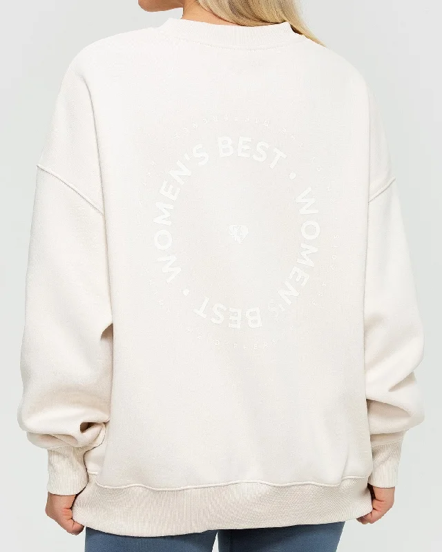 Comfort Oversized Crew Neck | Off White