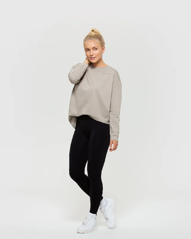 Comfort Oversized Long Sleeve T-Shirt | Buff