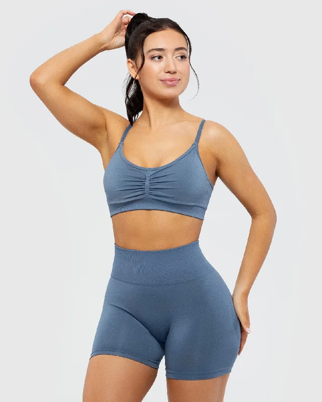 Define Scrunch Seamless Bralette | Smoke Blue