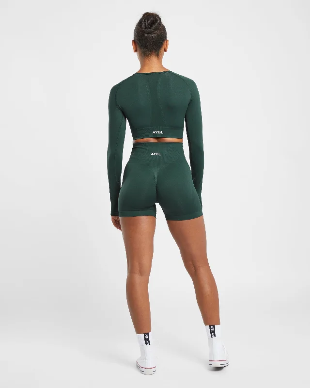 Empower Seamless Shorts - Dark Green