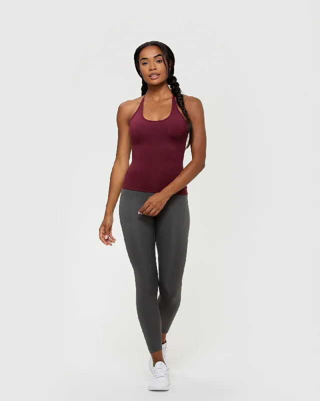 Essential Built-in Bra Tank | Dark Cherry