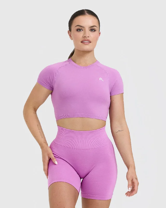 Go To Seamless Fitted Crop Top | Orchid Purple