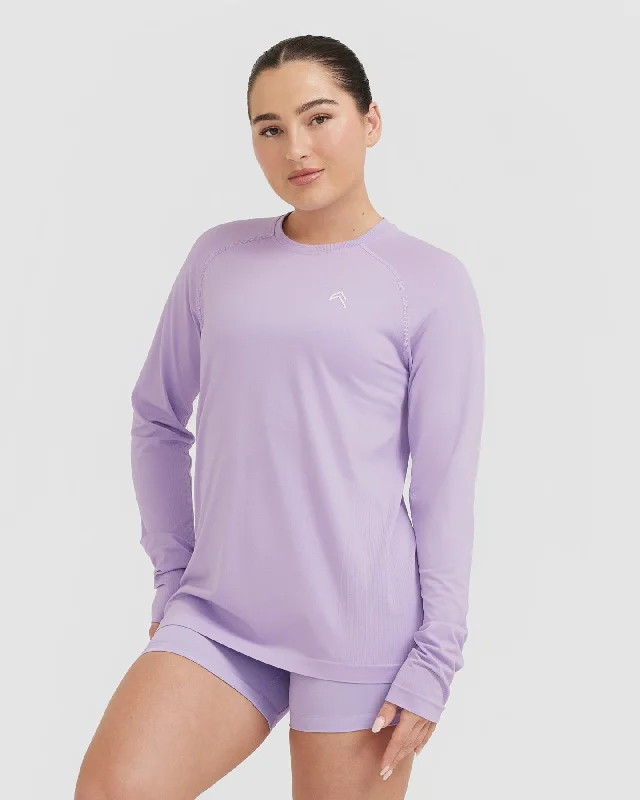 Go To Seamless Loose Long Sleeve Top | Wisteria Purple