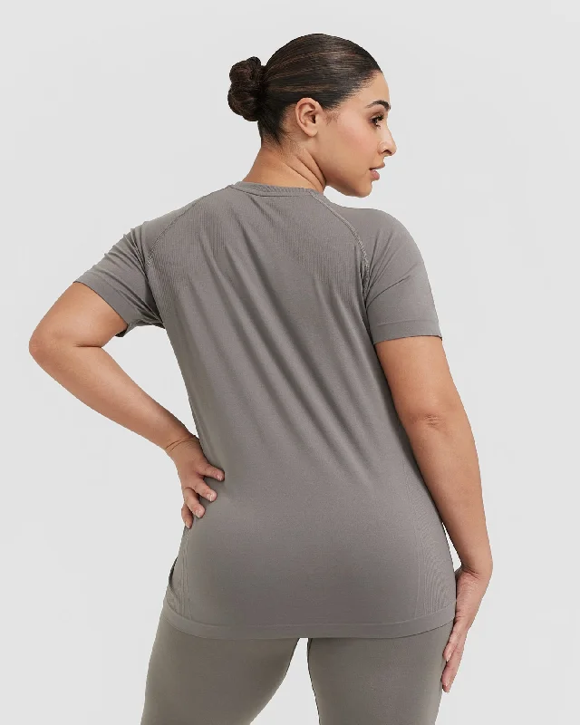 Go To Seamless Loose Top | Ash Grey