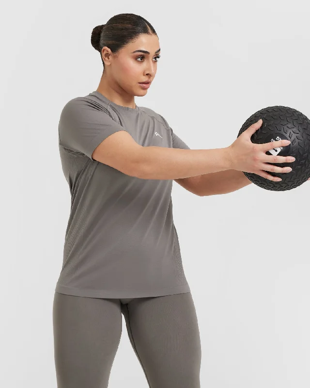 Go To Seamless Loose Top | Ash Grey