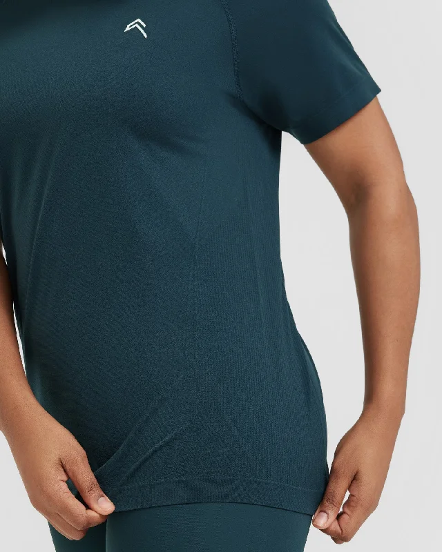 Go To Seamless Loose Top | Oil Blue