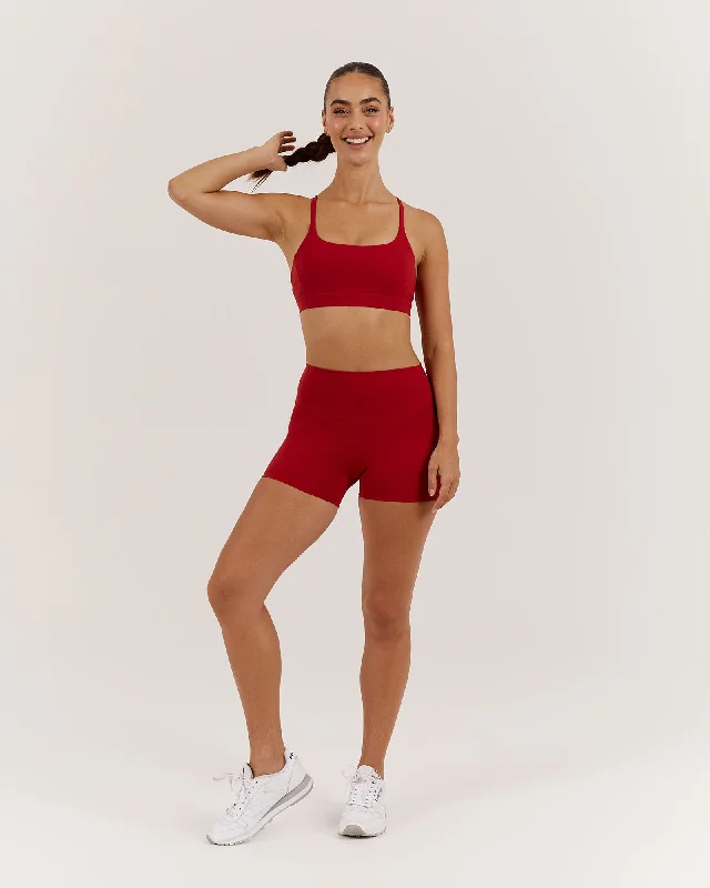 LUXE MINI SHORTS - CHERRY