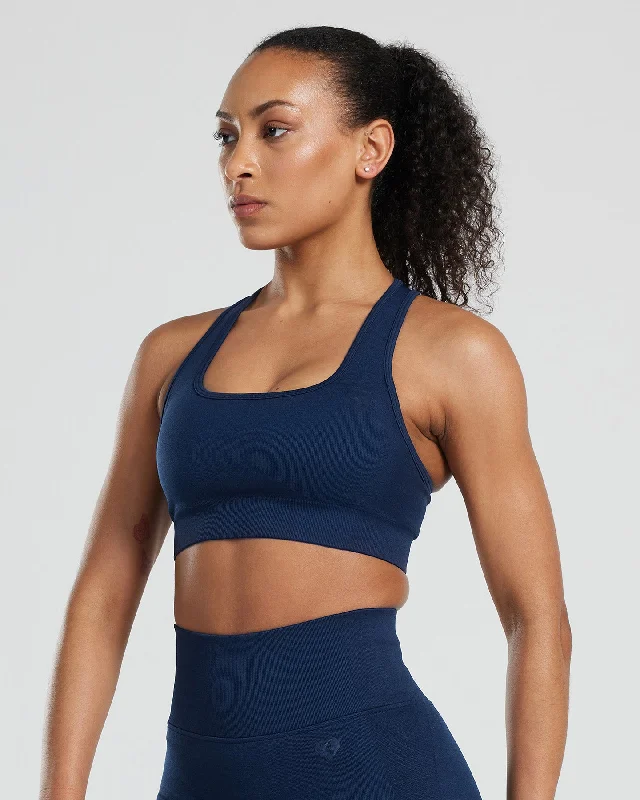 Motion Seamless Racer Back Bra | Sapphire Blue