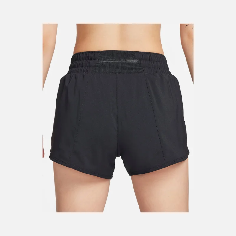 Nike One Dri-FIT Mid-Rise 8cm (approx.) Brief-Lined Women's Shorts - Black/White