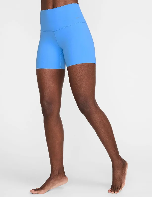 Zenvy High Waisted 5"" Biker Shorts - University Blue