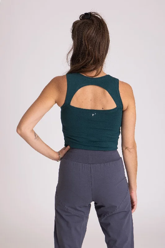 Organic Cotton Half Moon Open Back Tank Top