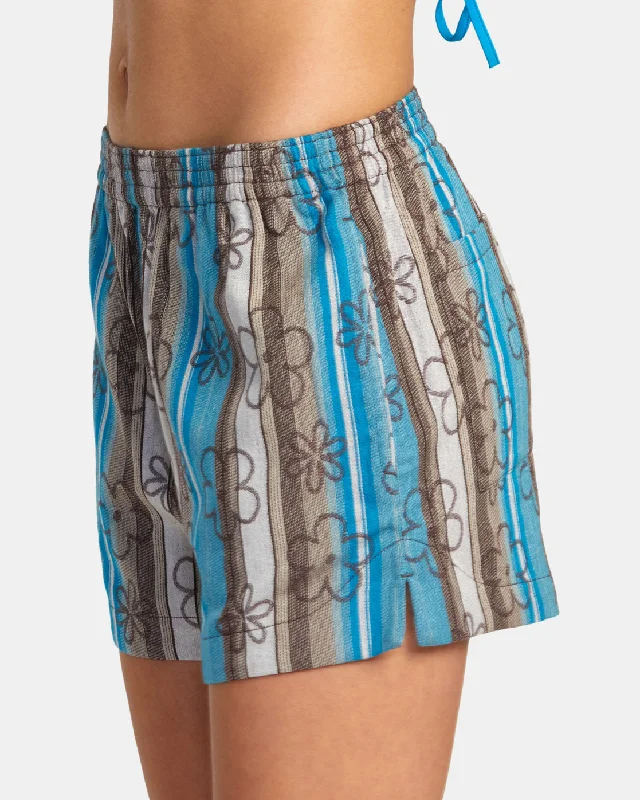 Sawyer Stripe Elastic Shorts - Blue Danube