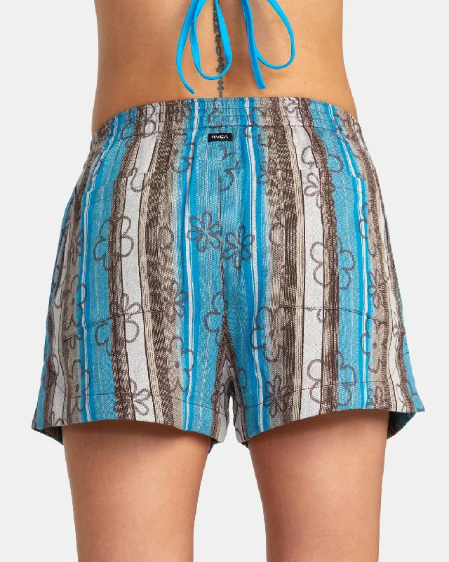 Sawyer Stripe Elastic Shorts - Blue Danube