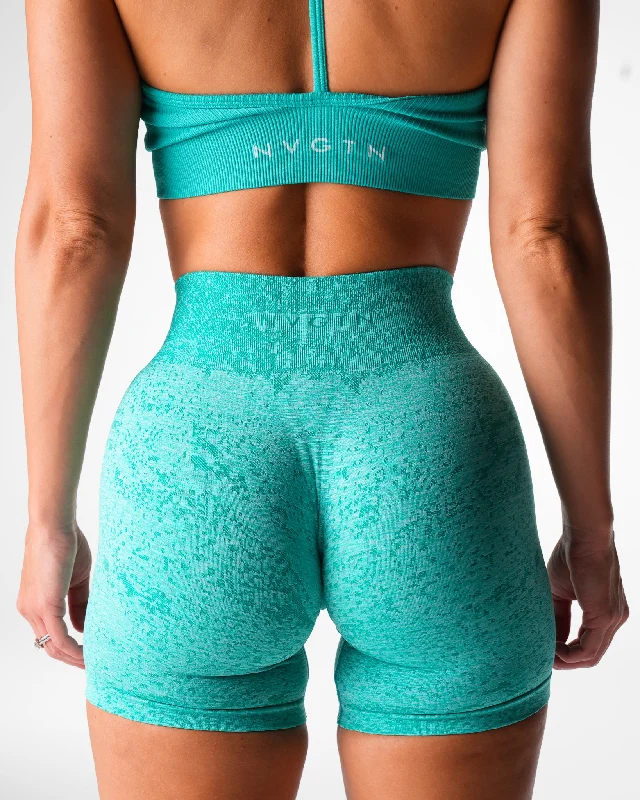 Turquoise Digital Seamless Shorts