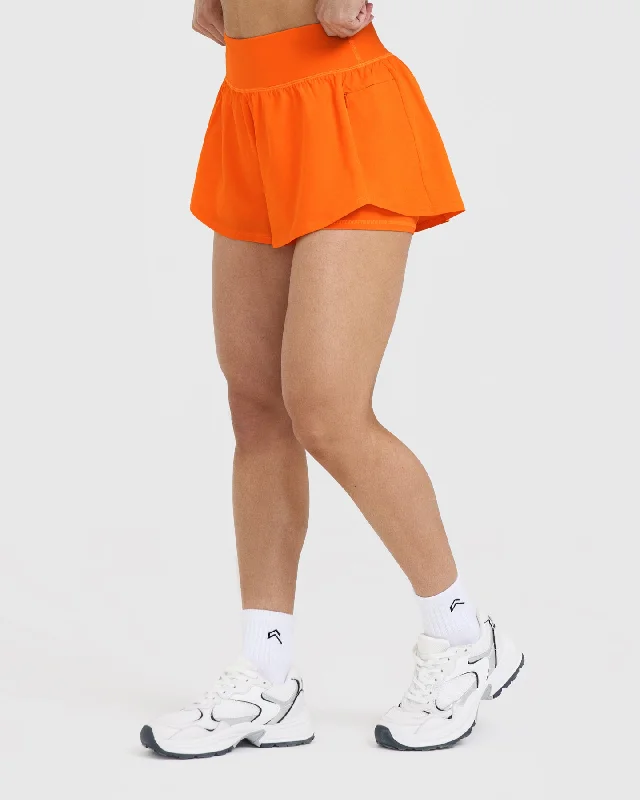 Unified Double Layer Shorts | Flame Orange