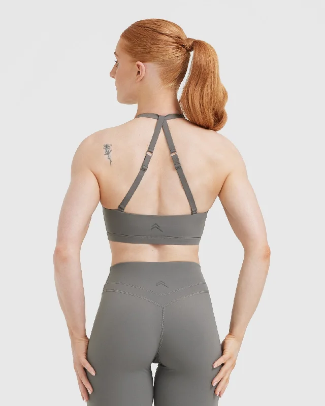 Unified Twist Sports Bra | Ash Grey