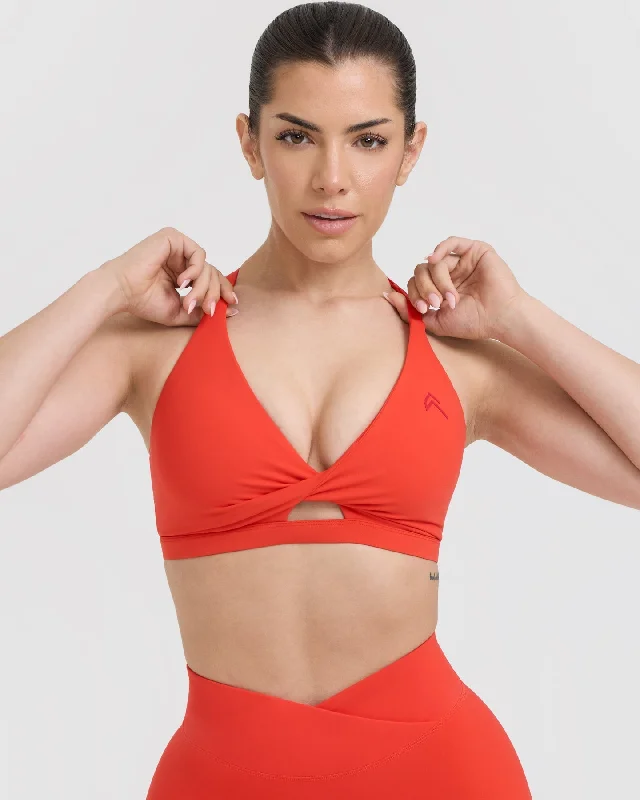 Unified Twist Sports Bra | Charged Orange