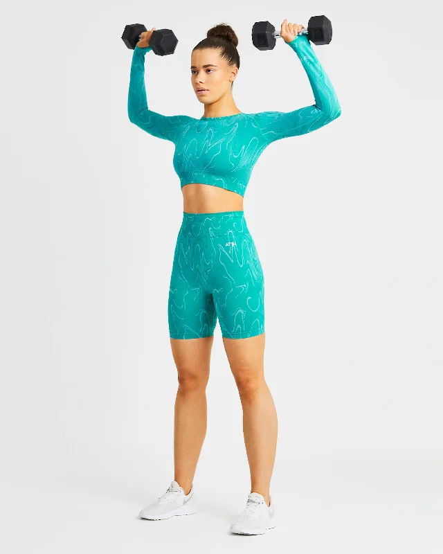 Velocity Seamless Shorts - Turquoise