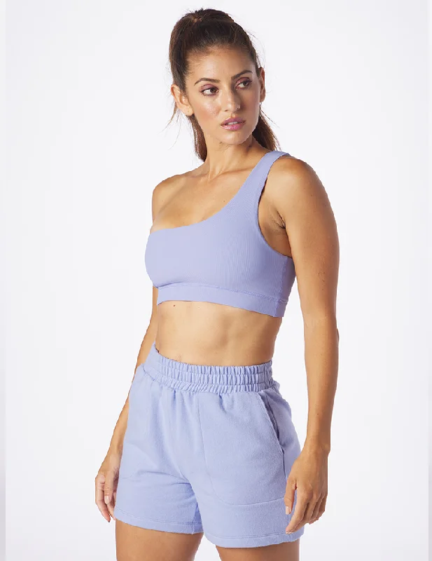 Vintage Oversized Sweat Short: Lilac