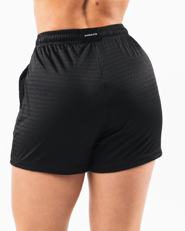 Signature Mesh Short 4"" - Black