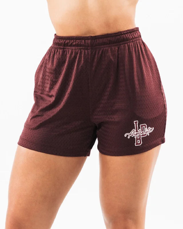 Signature Mesh Short 4"" - Sangria